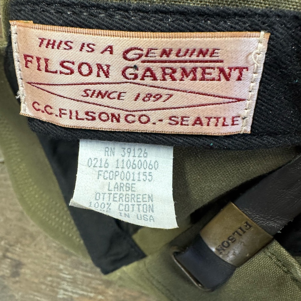 Filson 2016 Embroidered Tin Cloth
Hat Otter Green sz Large USA Made - Picture 5 of 5